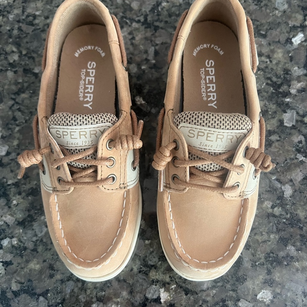 Sperry Kids Beige Boat Shoes